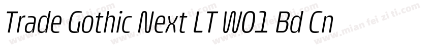Trade Gothic Next LT W01 Bd Cn字体转换
